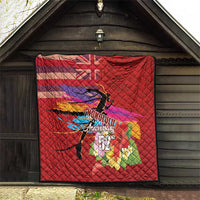Honolulu Anniversary 52nd Running Quilt Marathon Competition Kakau Pattern Red Color LT03 - Polynesian Pride
