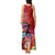 Honolulu Anniversary 52nd Running Tank Maxi Dress Marathon Competition Kakau Pattern Red Color