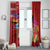 Honolulu Anniversary 52nd Running Window Curtain Marathon Competition Kakau Pattern Red Color