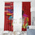 Honolulu Anniversary 52nd Running Window Curtain Marathon Competition Kakau Pattern Red Color