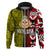 Tonga Kolisi Tonga Hoodie Ngatu and Geometric Pattern LT03 Zip Hoodie Red - Polynesian Pride