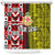 Tonga Kolisi Tonga Shower Curtain Ngatu and Geometric Pattern LT03 Red - Polynesian Pride