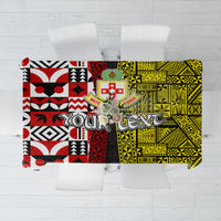 Tonga Kolisi Tonga Tablecloth Ngatu and Geometric Pattern LT03 Red - Polynesian Pride