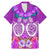 Polynesian Valentine Day Family Matching Mermaid Dress and Hawaiian Shirt Love Couple Turtle Maori Hibiscus Purple LT03 Dad's Shirt - Short Sleeve Purple - Polynesian Pride