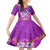 Polynesian Valentine Day Family Matching Off Shoulder Long Sleeve Dress and Hawaiian Shirt Love Couple Turtle Maori Hibiscus Purple LT03 Daughter's Dress Purple - Polynesian Pride