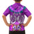 Polynesian Valentine Day Family Matching Off Shoulder Short Dress and Hawaiian Shirt Love Couple Turtle Maori Hibiscus Purple LT03 - Polynesian Pride