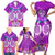 Polynesian Valentine Day Family Matching Short Sleeve Bodycon Dress and Hawaiian Shirt Love Couple Turtle Maori Hibiscus Purple LT03 - Polynesian Pride