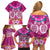 Polynesian Valentine Day Family Matching Off Shoulder Short Dress and Hawaiian Shirt Love Couple Turtle Maori Hibiscus Pink LT03 - Polynesian Pride