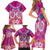 Polynesian Valentine Day Family Matching Short Sleeve Bodycon Dress and Hawaiian Shirt Love Couple Turtle Maori Hibiscus Pink LT03 - Polynesian Pride