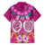 Polynesian Valentine Day Family Matching Short Sleeve Bodycon Dress and Hawaiian Shirt Love Couple Turtle Maori Hibiscus Pink LT03 - Polynesian Pride