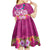 Polynesian Valentine Day Kid Short Sleeve Dress Love Couple Turtle Maori Hibiscus Pink LT03 - Polynesian Pride