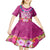 Polynesian Valentine Day Kid Short Sleeve Dress Love Couple Turtle Maori Hibiscus Pink LT03 - Polynesian Pride