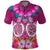 Polynesian Valentine Day Polo Shirt Love Couple Turtle Maori Hibiscus Pink LT03 Pink - Polynesian Pride