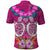 Polynesian Valentine Day Polo Shirt Love Couple Turtle Maori Hibiscus Pink LT03 - Polynesian Pride