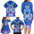 Polynesian Valentine Day Family Matching Long Sleeve Bodycon Dress and Hawaiian Shirt Love Couple Turtle Maori Hibiscus Blue LT03 - Polynesian Pride