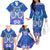 Polynesian Valentine Day Family Matching Off Shoulder Long Sleeve Dress and Hawaiian Shirt Love Couple Turtle Maori Hibiscus Blue LT03 - Polynesian Pride