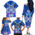 Polynesian Valentine Day Family Matching Off Shoulder Long Sleeve Dress and Hawaiian Shirt Love Couple Turtle Maori Hibiscus Blue LT03 - Polynesian Pride