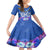 Polynesian Valentine Day Family Matching Off Shoulder Short Dress and Hawaiian Shirt Love Couple Turtle Maori Hibiscus Blue LT03 Daughter's Dress Blue - Polynesian Pride