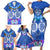 Polynesian Valentine Day Family Matching Short Sleeve Bodycon Dress and Hawaiian Shirt Love Couple Turtle Maori Hibiscus Blue LT03 - Polynesian Pride