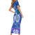 Polynesian Valentine Day Family Matching Short Sleeve Bodycon Dress and Hawaiian Shirt Love Couple Turtle Maori Hibiscus Blue LT03 - Polynesian Pride