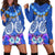 Polynesian Valentine Day Hoodie Dress Love Couple Turtle Maori Hibiscus Blue LT03 - Polynesian Pride