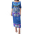 Polynesian Valentine Day Puletasi Love Couple Turtle Maori Hibiscus Blue LT03 Long Dress Blue - Polynesian Pride