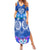 Polynesian Valentine Day Summer Maxi Dress Love Couple Turtle Maori Hibiscus Blue LT03 Women Blue - Polynesian Pride