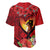 Hawaii Valentine Day Baseball Jersey Couple on Beach mix Hibiscus and Polynesian Tattoo LT03 - Polynesian Pride