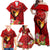 Hawaii Valentine Day Family Matching Off Shoulder Maxi Dress and Hawaiian Shirt Couple on Beach mix Hibiscus and Polynesian Tattoo LT03 - Polynesian Pride