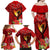 Hawaii Valentine Day Family Matching Off Shoulder Maxi Dress and Hawaiian Shirt Couple on Beach mix Hibiscus and Polynesian Tattoo LT03 - Polynesian Pride