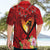 Hawaii Valentine Day Hawaiian Shirt Couple on Beach mix Hibiscus and Polynesian Tattoo LT03 - Polynesian Pride