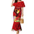 Hawaii Valentine Day Mermaid Dress Couple on Beach mix Hibiscus and Polynesian Tattoo LT03 Women Red - Polynesian Pride