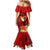 Hawaii Valentine Day Mermaid Dress Couple on Beach mix Hibiscus and Polynesian Tattoo LT03 - Polynesian Pride