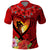 Hawaii Valentine Day Polo Shirt Couple on Beach mix Hibiscus and Polynesian Tattoo LT03 Red - Polynesian Pride