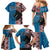 Personalised Aotearoa and Fiji Together Family Matching Mermaid Dress and Hawaiian Shirt Melanesian Warrior and Koru - Taniko with Hibiscus Tapa Pattern