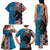 Personalised Aotearoa and Fiji Together Family Matching Tank Maxi Dress and Hawaiian Shirt Melanesian Warrior and Koru - Taniko with Hibiscus Tapa Pattern