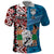 Personalised Aotearoa and Fiji Together Polo Shirt Melanesian Warrior and Koru - Taniko with Hibiscus Tapa Pattern