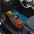 Personalised Australia and Fiji Together Car Mats Tribal Palm Tree with Tapa and Aboriginal Animals Half Style