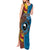 Personalised Australia and Fiji Together Tank Maxi Dress Tribal Palm Tree with Tapa and Aboriginal Animals Half Style