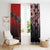 Personalised Aotearoa and Tonga Together Window Curtain Manaia and Tongan Tribal Cross - Taniko and Ngatu Art Tattoo