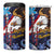 American Samoa Flag Day 4 in 1 Can Cooler Tumbler Bald Eagle with Uatogi and Fue - Polynesian and Floral Tribal Tattoo