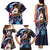 American Samoa Flag Day Family Matching Tank Maxi Dress and Hawaiian Shirt Bald Eagle with Uatogi and Fue - Polynesian and Floral Tribal Tattoo