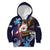 American Samoa Flag Day Kid Hoodie Bald Eagle with Uatogi and Fue - Polynesian and Floral Tribal Tattoo