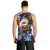 American Samoa Flag Day Men Tank Top Bald Eagle with Uatogi and Fue - Polynesian and Floral Tribal Tattoo