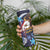 American Samoa Flag Day Skinny Tumbler Bald Eagle with Uatogi and Fue - Polynesian and Floral Tribal Tattoo