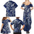 New Zealand Connecting with Seas Family Matching Summer Maxi Dress and Hawaiian Shirt Maori Tribal and Sea Animals Tattoo - White Glass Style