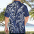 New Zealand Connecting with Seas Hawaiian Shirt Maori Tribal and Sea Animals Tattoo - White Glass Style