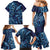 New Zealand Connecting with Seas Family Matching Mermaid Dress and Hawaiian Shirt Maori Tribal and Sea Animals Tattoo - Sea Texture Glass Style