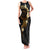 Polynesian Spiral Tribal Tattoo Family Matching Tank Maxi Dress and Hawaiian Shirt Golden Color