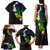 Polynesian Spiral Tribal Tattoo Family Matching Tank Maxi Dress and Hawaiian Shirt Fanciful Color